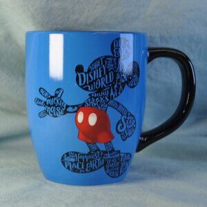 18 oz mug Disney Mickey Mouse Silhouette - Blue (w1165)